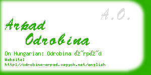 arpad odrobina business card